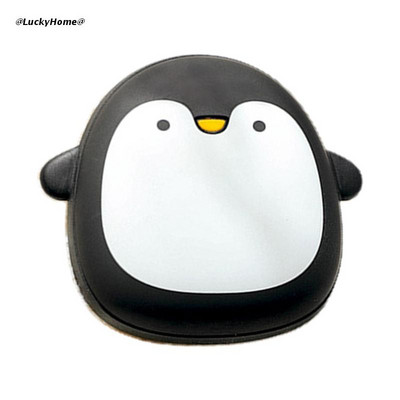 Χαριτωμένα κινούμενα σχέδια Penguin Polar Bear ηλεκτρικοί θερμαντήρες χεριών USB Επαναφορτιζόμενος θερμαντήρας διπλής όψης Θέρμανση Power Bank Power Bank
