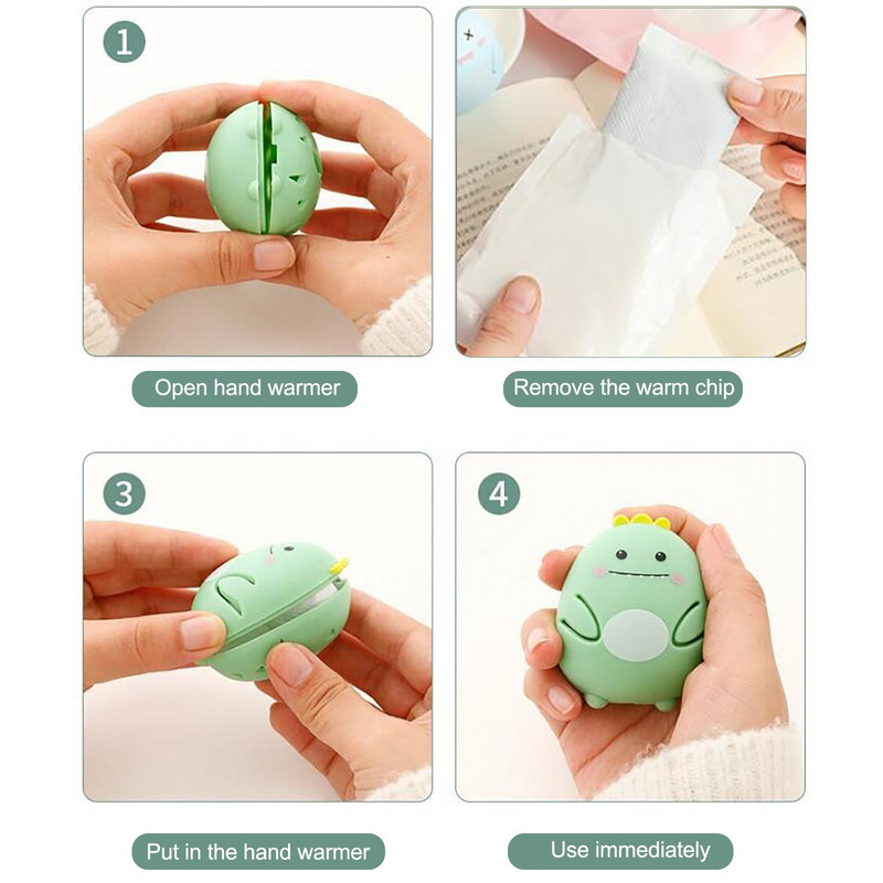 Сладък динозавър Нагревател за ръце Зимен нагревател Преносим мини нагревател за ръце Самонагряваща се сърцевина Нагревател за ръце Удобен затоплящ топъл бебешки нагревател