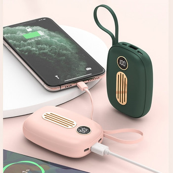 Θερμαντήρας χειρός τσέπης 10000 mAh Επαναφορτιζόμενος USB 2 σε 1 Ηλεκτρικός ζεστός χειρός Power Bank επαναχρησιμοποιούμενος φορτιστής τηλεφώνου Drop Shipping