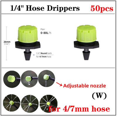 Dārza apūdeņošanas pilinātāja savienotājs 4/7 mm 3/5 mm šļūtenes savienotāji Divkāršās stieņa elkoņa savienojums 6,0 mm 7,5 mm smidzinātāja adapteris
