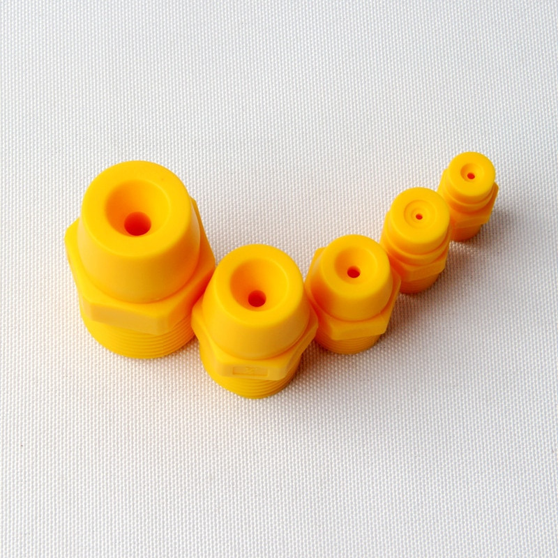 5 бр. 1/8"1/4"3/8"1/2"3/4" Пластмасова твърда дюза за пръскане с пълен конус Промишлено почистване Отстраняване на прах Овлажняване Метална обработка