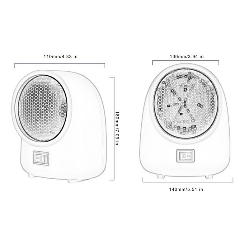 Преносим личен FTC керамичен нагревател Xiaomi Електрически 220V 500W Топла зима Мини настолен вентилатор нагревател Forced Home Free
