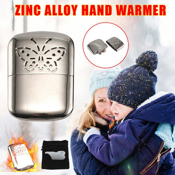 Handy Sleek Small Mini Size Portable επαναχρησιμοποιήσιμο μεταλλικό θερμαντήρα χεριών τσέπης για κυνηγό ποδοσφαίρου, χειμερινό σκι
