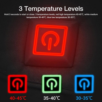 1 ζεύγος Θερμαινόμενα γάντια 3,7V Επαναφορτιζόμενη μπαταρία Ηλεκτρική Θερμαινόμενη Θερμοκρασία Χεριών Σταθερή Θερμοκρασία Περίπου 3-6 ώρες #W0