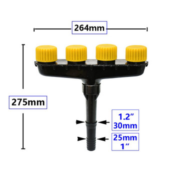 Ψεκαστήρας ποτίσματος γκαζόν κήπου 3/4/5/6 Ακροφύσιο ομίχλης κεφαλής νερού για 1\