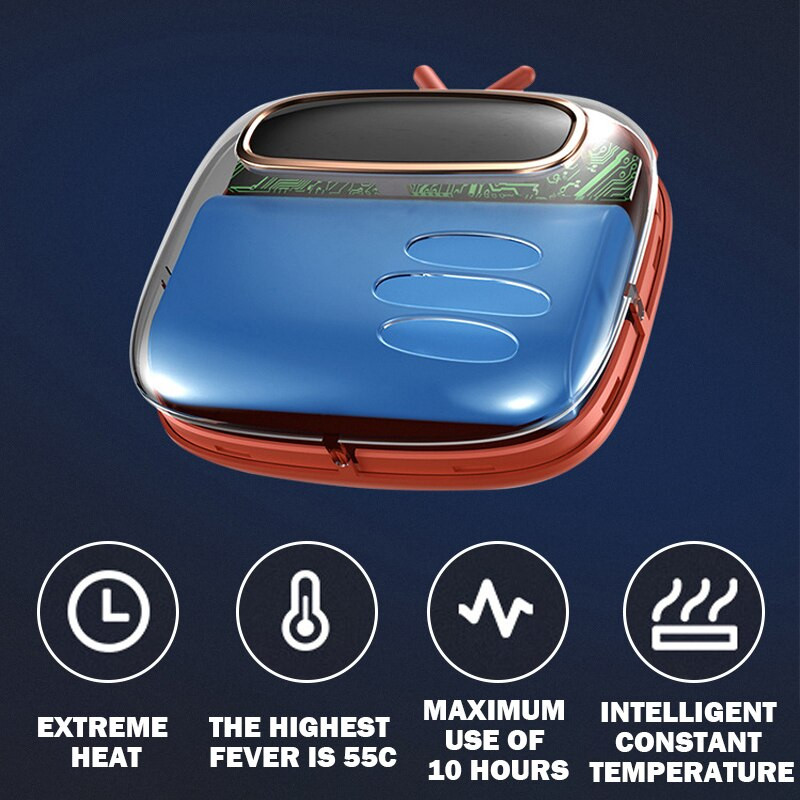 Акумулаторна USB нагревател за ръце Преносим мини нагревател за ръце Power Bank 4000 mah Капацитет Нагревател Две в едно Подарък за студена зима