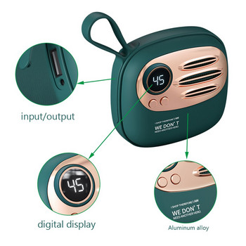 Ψηφιακή οθόνη 2 σε 1 Winter Hand Warner Ψηφιακή οθόνη DC 5V 2A Pocket Warner USB Charging Mobile Power Bank Hand Warner Mini warmer