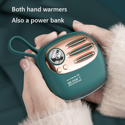 Ψηφιακή οθόνη 2 σε 1 Winter Hand Warner Ψηφιακή οθόνη DC 5V 2A Pocket Warner USB Charging Mobile Power Bank Hand Warner Mini warmer