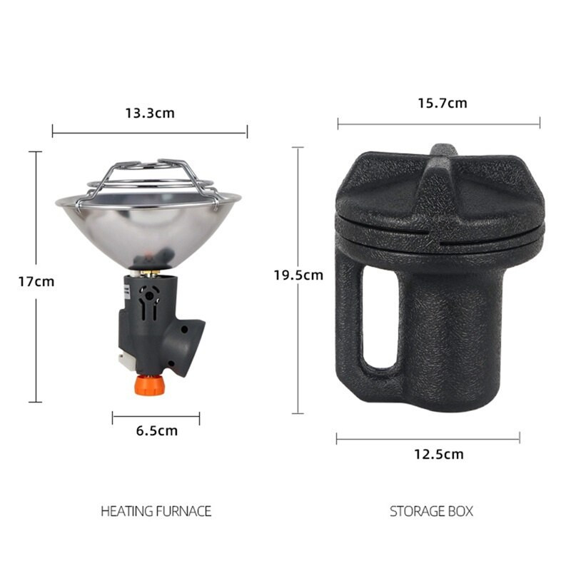 KARŠTASIS IŠPARDAVIMAS Lauko stovyklavietės dujinis šildytuvas Šildymas krosnelė kempingas Žvejyba Propanas Butanas Palapinės šildytuvas su dėžute