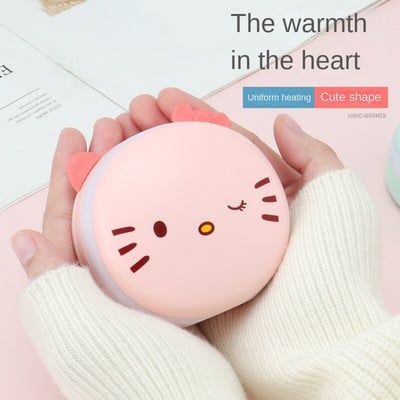 Mini Hand Warmer Winter Heater Γρήγορη θέρμανση USB Επαναφορτιζόμενο φορητό 1200Mah Μικρό Mini Hands Warmer Beauty καθρέφτης