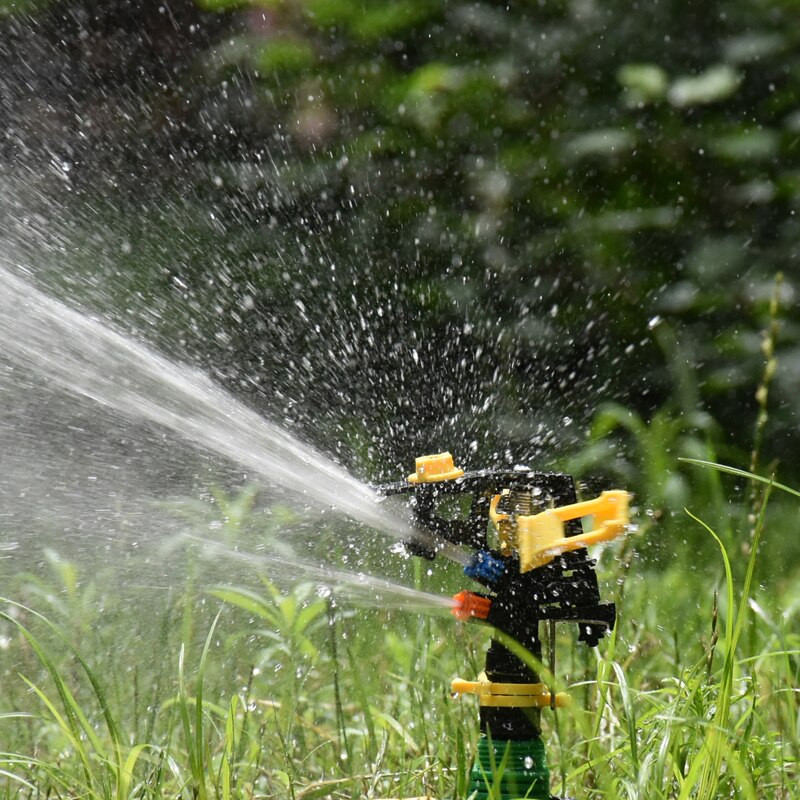 Регулируеми рокерски спринклери 360 градуса въртящи се с двоен изход спринклер за напояване на тревата с 1/2" 3/4" външна резба 1 бр.