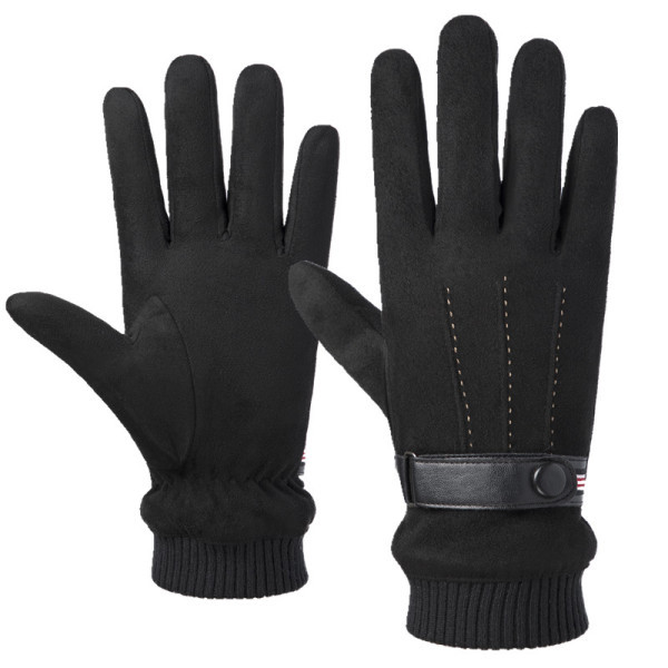 Мъжки ръкавици от еко велур