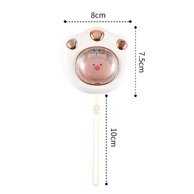 Μίνι φορητός θερμαντήρας χεριών Cat Paw Cute Winter Heater Γρήγορη θέρμανση Επαναφορτιζόμενη τσέπη USB 1200Mah Μικρός μίνι θερμαντήρας χεριών