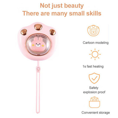 Μίνι φορητός θερμαντήρας χεριών Cute Winter Heater Γρήγορη θέρμανση 1500mAh/1800mah USB Επαναφορτιζόμενος Ηλεκτρικός Θερμαντήρας Χεριών τσέπης