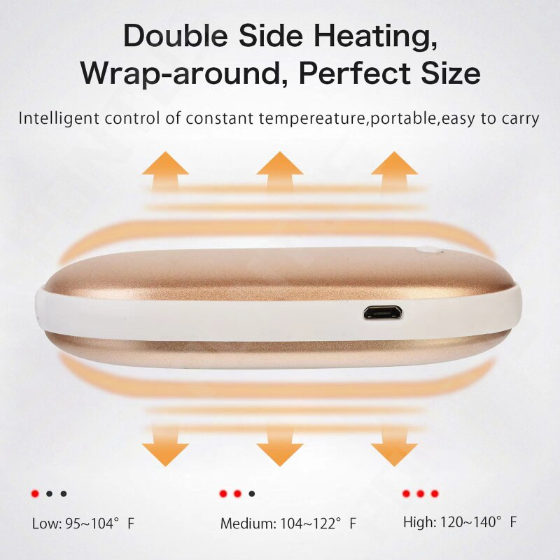 5200mAh Мини нагревател за ръце USB акумулаторна преносима подложка Мобилна мощност Зимен джобен нагревател за ръце Нагревател Пътуване Къмпинг на открито