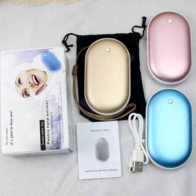 5200mAh Мини нагревател за ръце USB акумулаторна преносима подложка Мобилна мощност Зимен джобен нагревател за ръце Нагревател Пътуване Къмпинг на открито