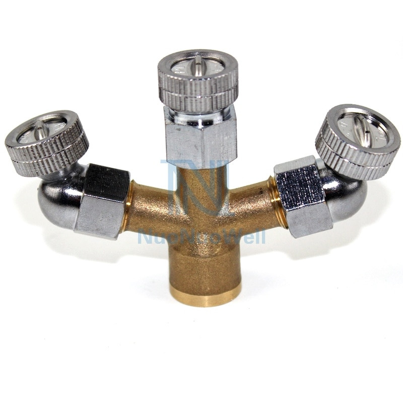 NuoNuoWell 3 глави Селскостопански пистолет за пръскане под високо налягане Ултра фина мъгла Плодово дърво PLD-3 Разпръскваща дюза Пръскачка за пестициди