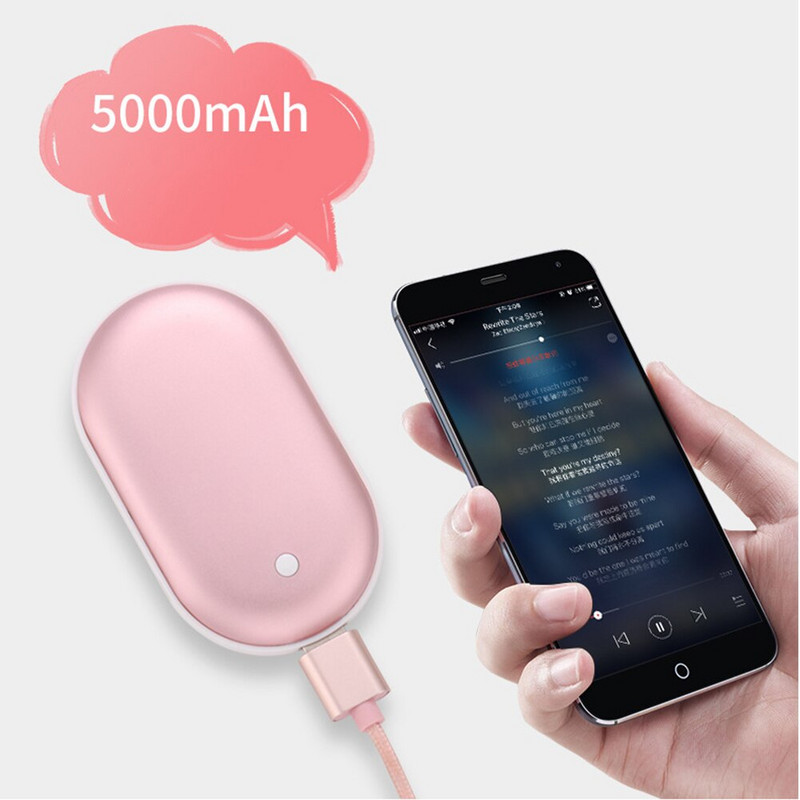 Преносим мини нагревател за ръце USB акумулаторна джобна мобилна захранваща банка за многократна употреба Електрически зимен нагревател Chauffe Main