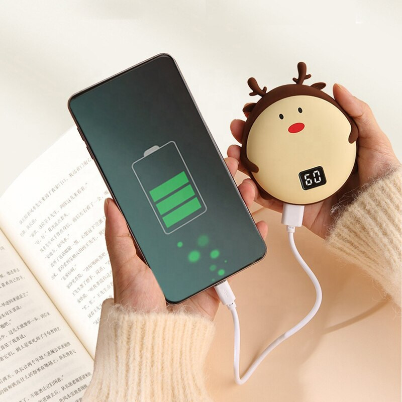 10000mAh преносим сладък анимационен USB електрически нагревател за ръце Power Bank Акумулаторно електрическо затоплящо съкровище, бързо загряващо