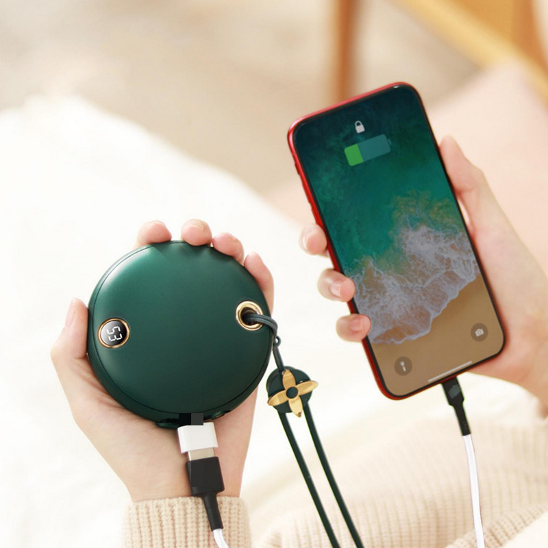 Мини нагревател за ръце Зимен преносим USB акумулаторен джобен нагревател за ръце Мобилна мощност Двустранно бързо загряване