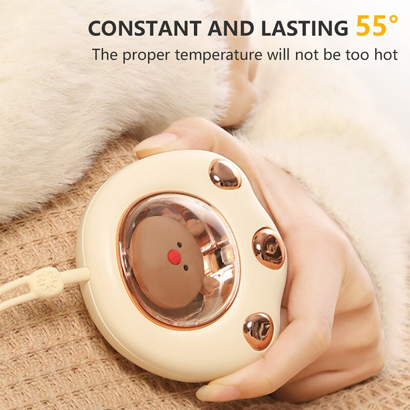 USB нагревател за ръце Симпатичен акумулаторен мини преносим електрически нагревател с форма на сладък котешки нокът, устойчив на студ за жени, момиче, зимен нагревател