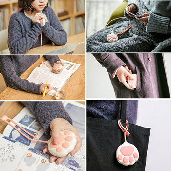 Mini Cat Paw Cute Hand Warmer Winter Heater Handwarmer USB Mobile Power Charging Portable Handy Warming Calentador for Girls