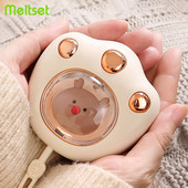 Επαναφορτιζόμενη θερμάστρα χεριών Cartoon Cat Paw Hands Heater Μίνι φορητή φόρτιση Usb Θερμαντήρες χεριών Kawaii