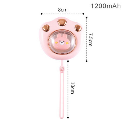 Επαναφορτιζόμενη θερμάστρα χεριών Cartoon Cat Paw Hands Heater Μίνι φορητή φόρτιση Usb Θερμαντήρες χεριών Kawaii