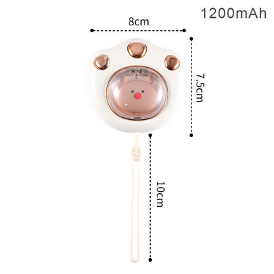 Επαναφορτιζόμενη θερμάστρα χεριών Cartoon Cat Paw Hands Heater Μίνι φορητή φόρτιση Usb Θερμαντήρες χεριών Kawaii
