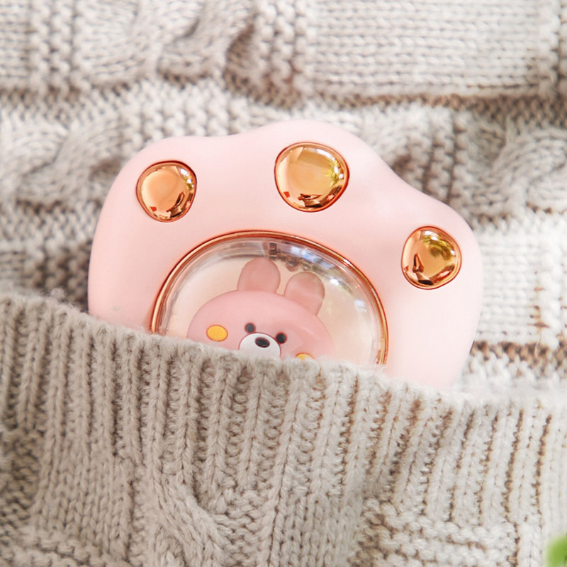 Електрически нагревател за ръце Сладък котешки нокът с форма на нагревател за ръце USB акумулаторна зимна захранваща банка за пътуване на открито Сладка захранваща банка