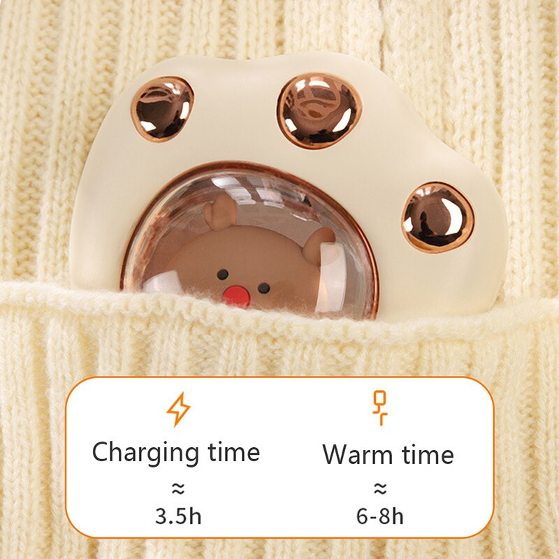 Преносим електронен нагревател за ръце Mini USB Котешки нокът Инструмент за затопляне на ръце Самонагряващ се горещ пакет За пътуване на открито Използвайте Power Bank