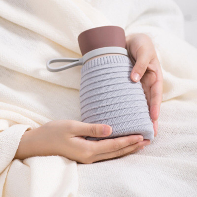 JO LIFE Силиконова бутилка за топла вода за ръце Микровълнова печка за отопление Macaron Преносими торбички за гореща вода за ръце и крака