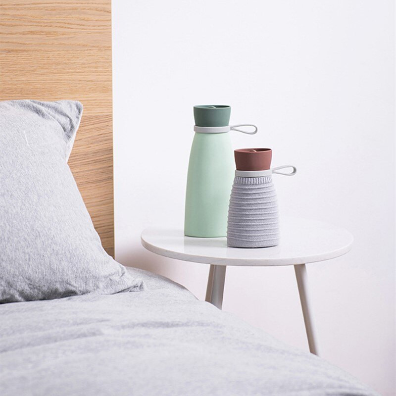 JO LIFE Силиконова бутилка за топла вода за ръце Микровълнова печка за отопление Macaron Преносими торбички за гореща вода за ръце и крака