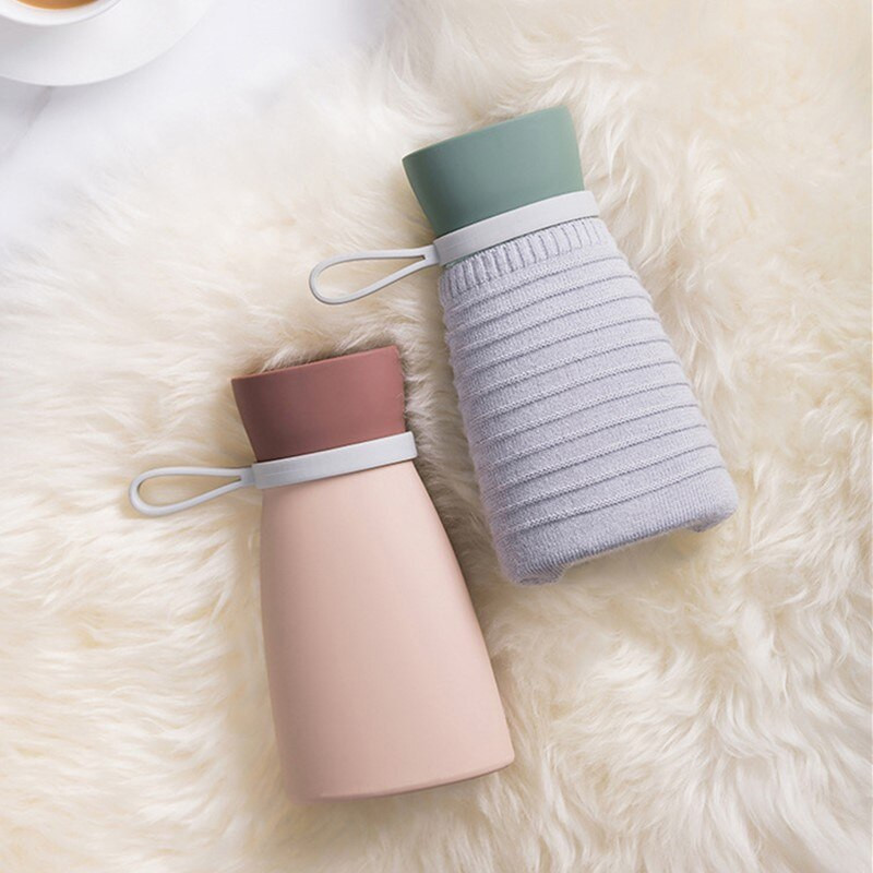 JO LIFE Силиконова бутилка за топла вода за ръце Микровълнова печка за отопление Macaron Преносими торбички за гореща вода за ръце и крака