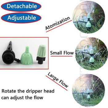 10 бр. Регулируеми градински шипове спринклерни парникови микронапоителни спринклерни системи за поливане Капкови излъчватели Дюзи за мъгла