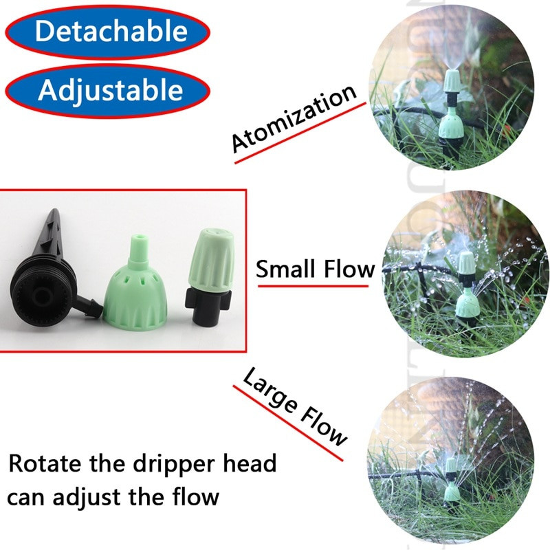 10 бр. Регулируеми градински шипове спринклерни парникови микронапоителни спринклерни системи за поливане Капкови излъчватели Дюзи за мъгла
