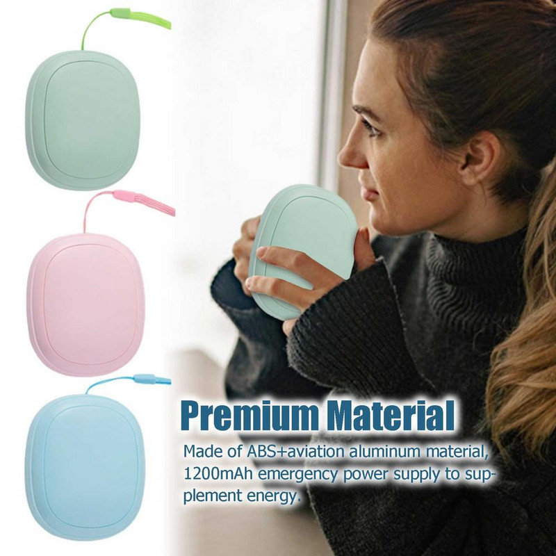 Зимно 1200mAh мини USB зарядно нагреватели за ръце, преносими 3 нива на затопляне, нагревател за ръце, интелигентен контрол на температурата