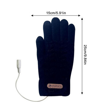 Зимни отопляеми ръкавици за езда USB зареждане Топли ръкавици за дейности на открито Ветроустойчива ръкавица Преносима нагревател за ръце