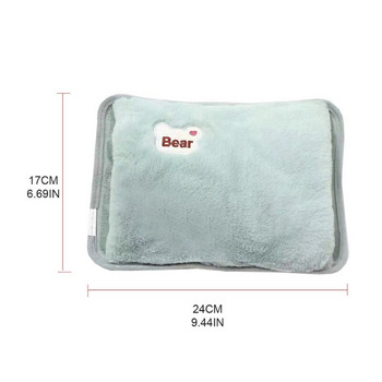 Επαναφορτιζόμενη τσάντα ζεστού νερού Ηλεκτρική τσέπη ζεστού νερού USB Χαριτωμένο καρτούν αρκουδάκι