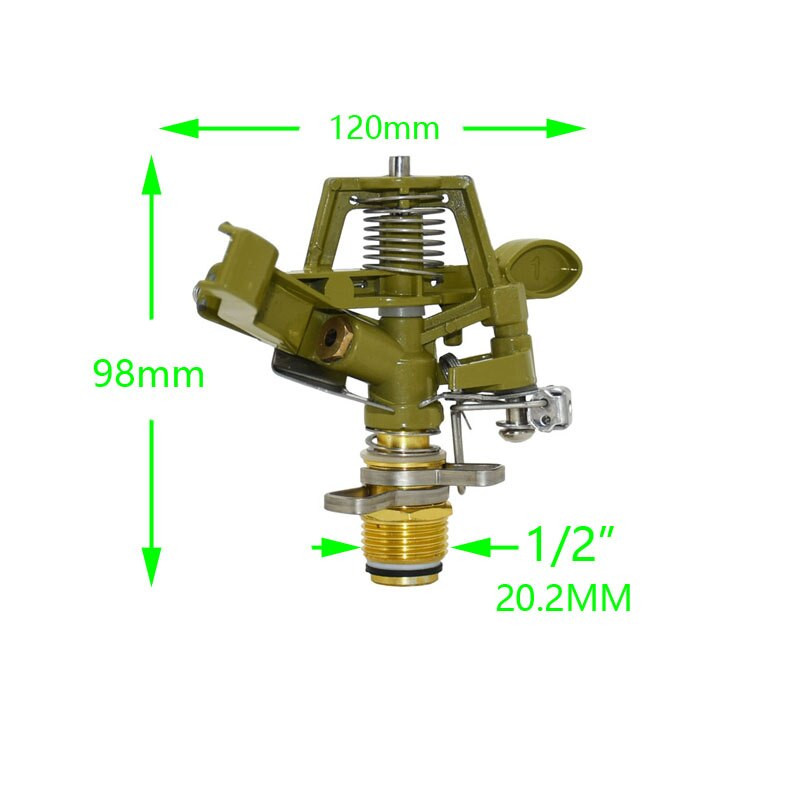 1/2" ферма за напояване Рокерни пръскачки Въртяща се на 360 градуса дюза Регулируем ъгъл Градина Пръскалки от цинкова сплав 1 бр.