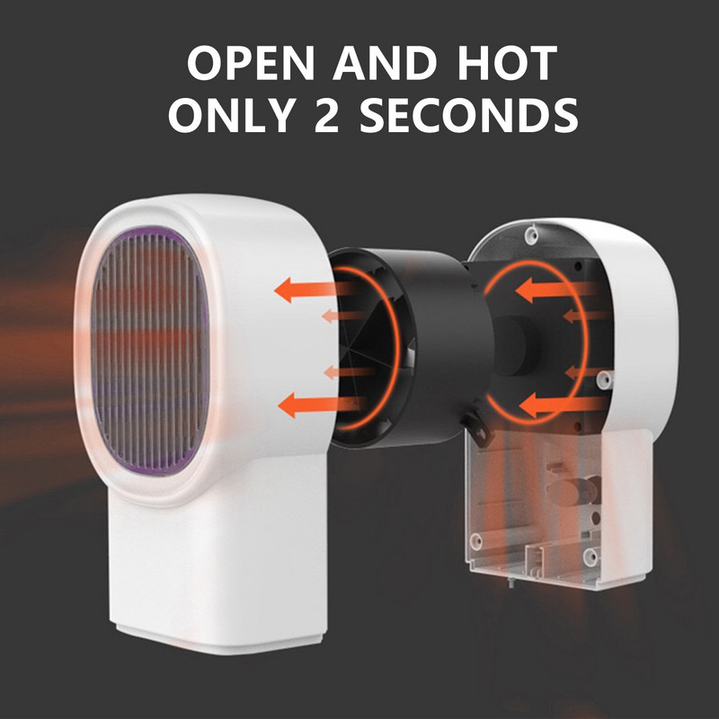 Нагревател за помещения Вътрешен електрически преносим нагревател със защита от прегряване Мини бързо загряваща стая Малък керамичен нагревател