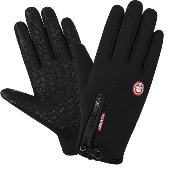 Зимни мъжки ръкавици с цип