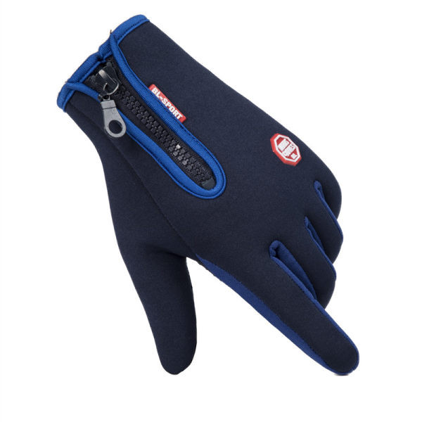 Зимни мъжки ръкавици с цип