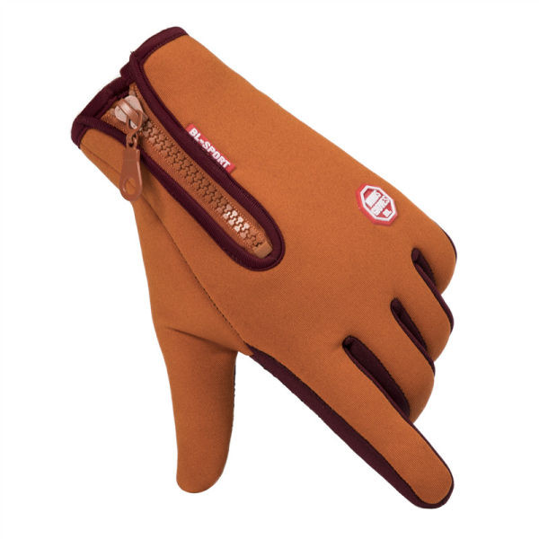 Зимни мъжки ръкавици с цип