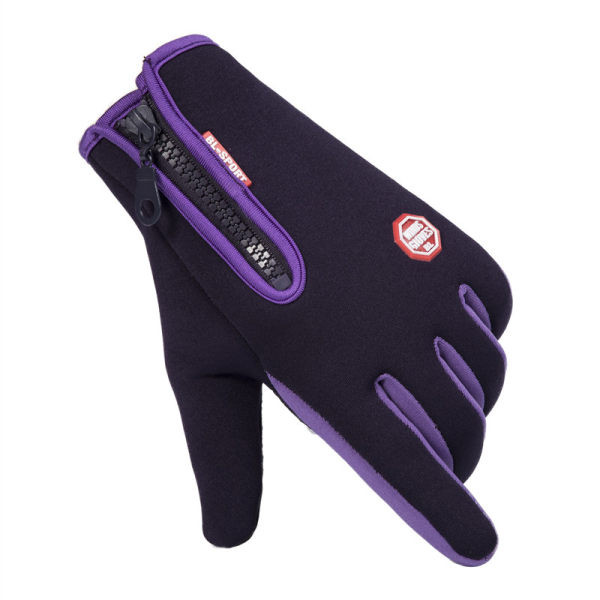 Зимни мъжки ръкавици с цип