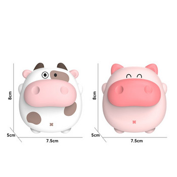 Cute Pig Cow Hand Warmer Winter Mini Hand Heating Pad USB Επαναφορτιζόμενη τσέπη Cartoon Ηλεκτρικός θερμαντήρας Θερμότερο φως νύχτας