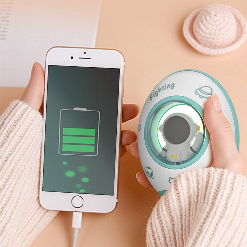 Нов нагревател за ръце 10000 MAh Многофункционален нагревател за ръце Зареждане Съкровище Две в едно USB преносима космическа капсула Карикатура Топло бебе