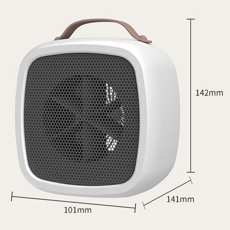 Мини настолен вентилатор Бутон за нагревател Превключвател с дръжка Нискошумен въздушен нагревател Защита при прекъсване на захранването Отопление Вентилатор за топъл въздух за дома