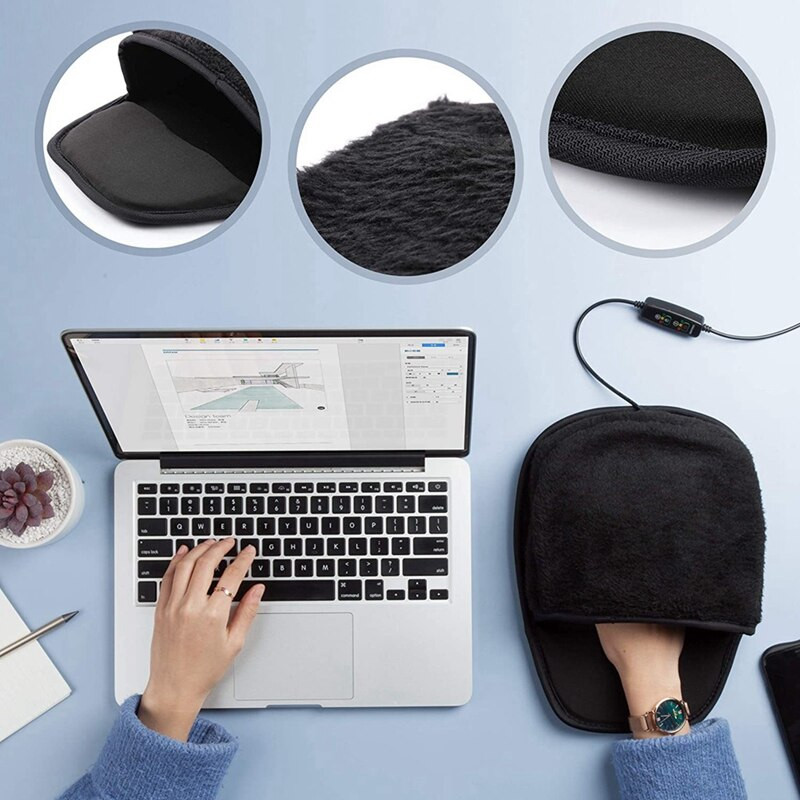 Фланелена отопляема подложка за мишка USB Гореща разпродажба Нова зимна топла за ръце подложка за мишка за компютър, лаптоп, подложка за мишка Аксесоари за игри