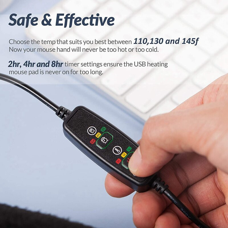 Фланелена отопляема подложка за мишка USB Гореща разпродажба Нова зимна топла за ръце подложка за мишка за компютър, лаптоп, подложка за мишка Аксесоари за игри
